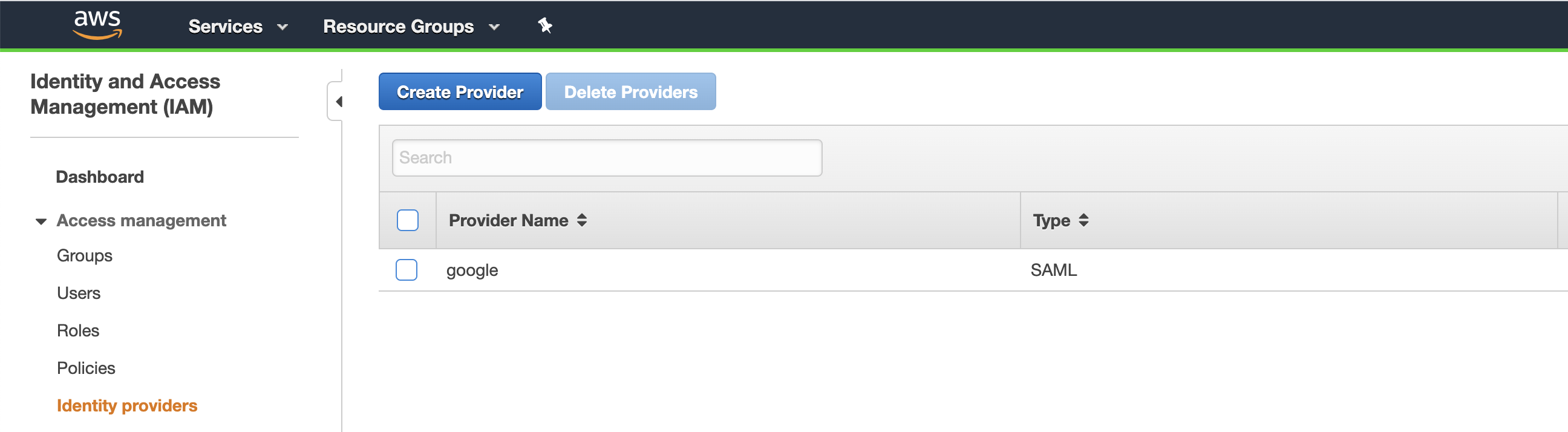Google IDP